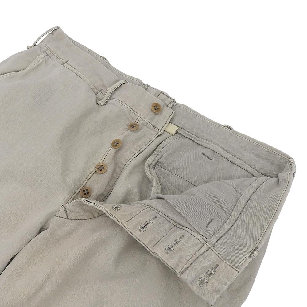 RRL Men's Light Gray Cotton Button Fly Pants, Size 32x30 Bottoms 32x30 Light grayUsed
