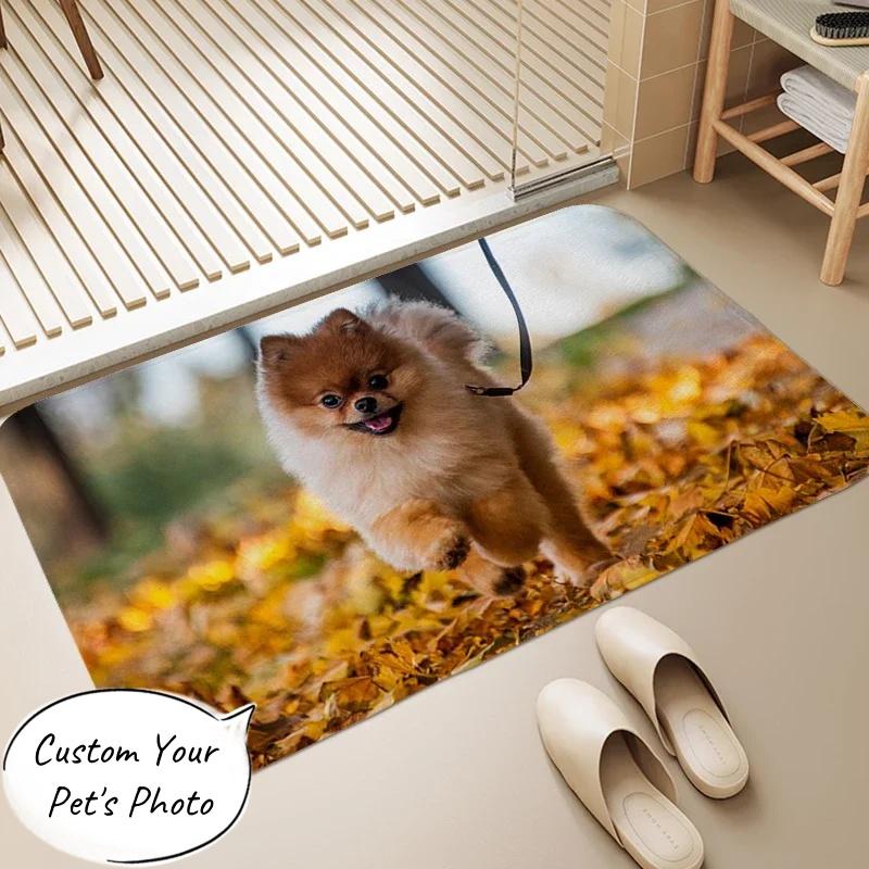 

Personalized Pet Carpet Upload Your Photo Custom Picture Floor Mat Indoor Custom Rug For Front Door Christmas Gifts Home Decor 40x60cm