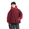 Boys Winter Hooded Down Jacket Red Warm Thick Windproof Outdoor Coat Kids Snow Outerwear