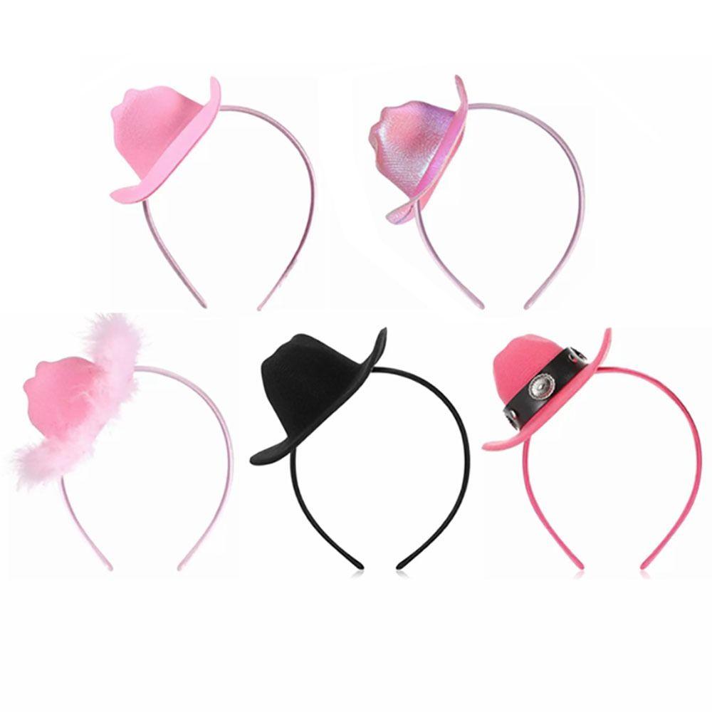 Hair Accessories Cowboy Hat Headband Headwear Festival Hairband Fashion Cowgirl Hat Hair Hoop