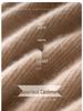 Women's Thickened Double-Strand Cashmere Sweater: Soft, Skin-Friendly, Ribbed, Slim-Fit, Solid Color, Half-High Collar, Flattering Knit Design.