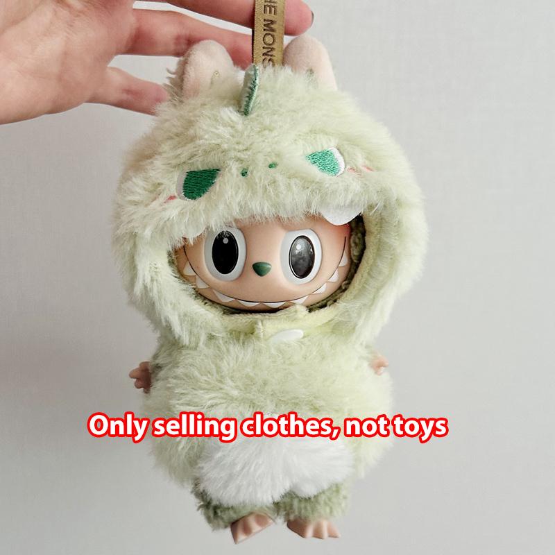10cm Cute Mini Plush Doll's Clothes Outfit Accessories For Korea Kpop Exo Labubu Idol Dolls Bee/Shark Suit Clothing DIY Kid Gift