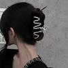 French Style Hair Claw Crossing Teeth Spring Design Tight Irregular Wave Shape Large Hair Clip Hair Accessories