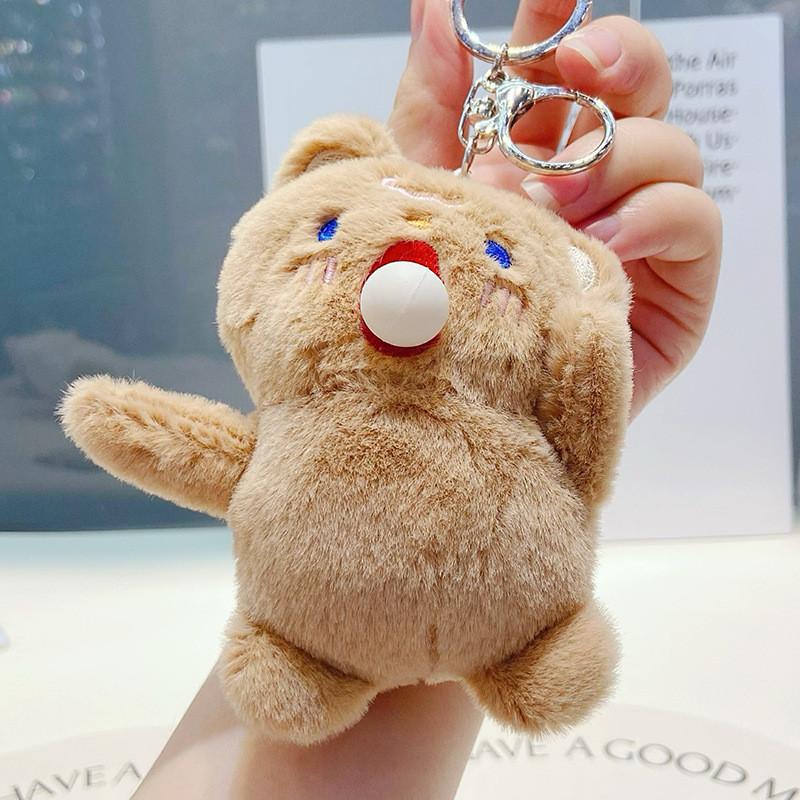 Panda Rabbit Little Surprised Expression Spitting Bubbles Cartoon Plush Pendant