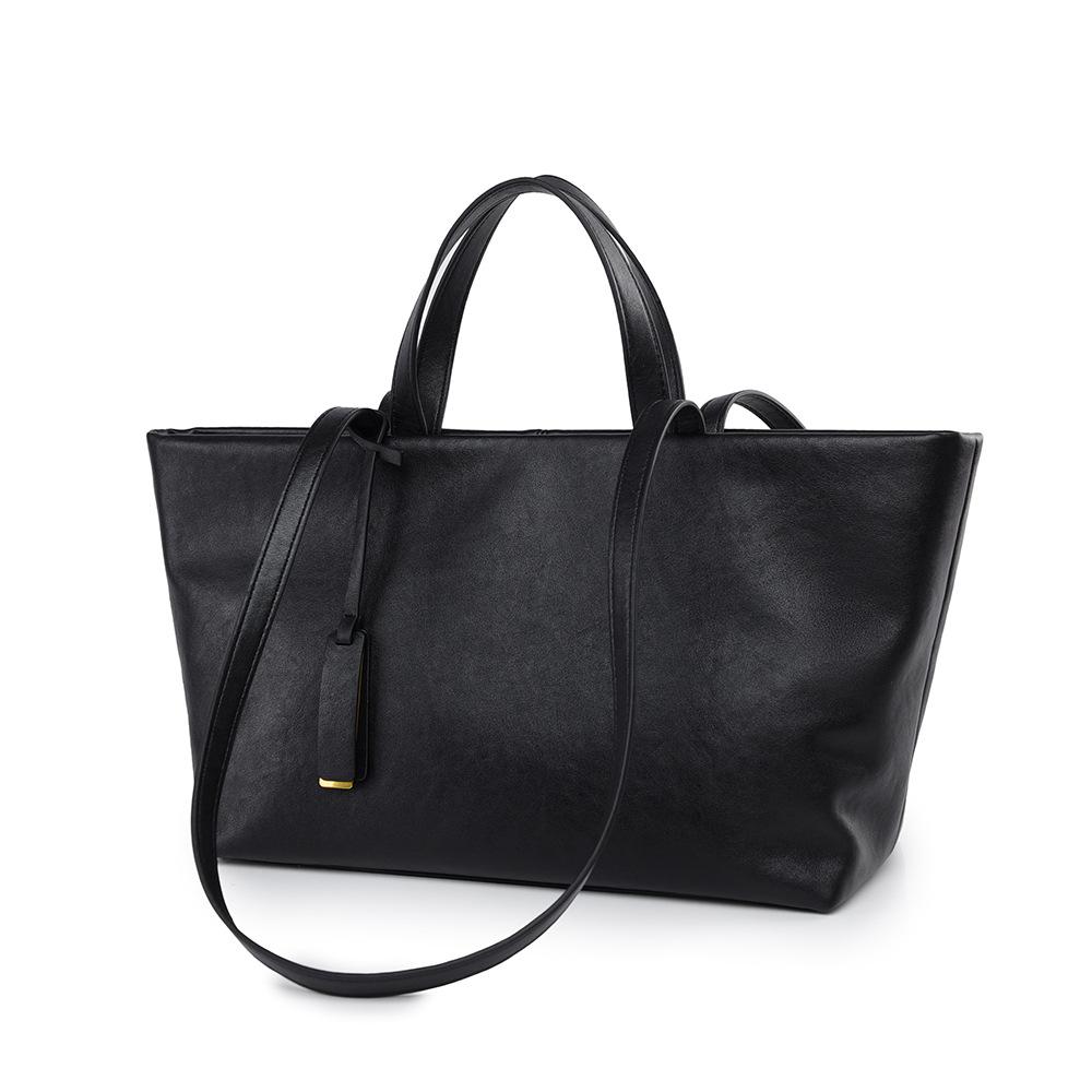 

Women s Handbag, New High-end Handbag, Women s Niche Soft Leather Commuting Bag, Retro Fashion, Large Capacity Shoulder Bag чорний
