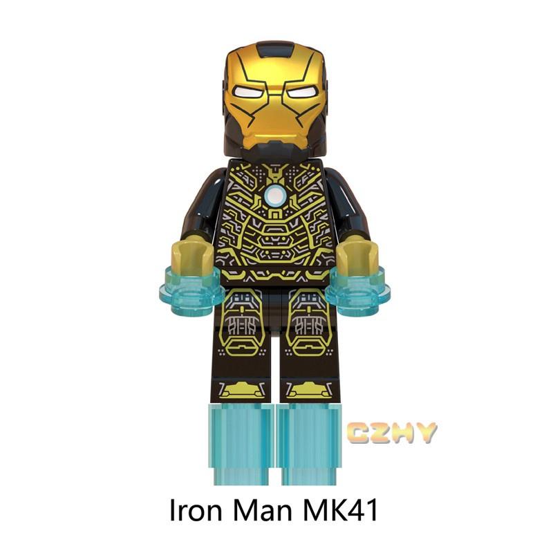 Captain Marvel Minifigures Super Heroes Outrider Iron Man MK50 MK1 MK5 MK85 MK41 Building Blocks Model Bricks Sets Toys for Children WM6055