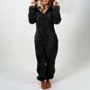 Femmes Portant des Chapeaux Ours Oreilles Combinaison Peluche Pyjama Vêtements d'Intérieur