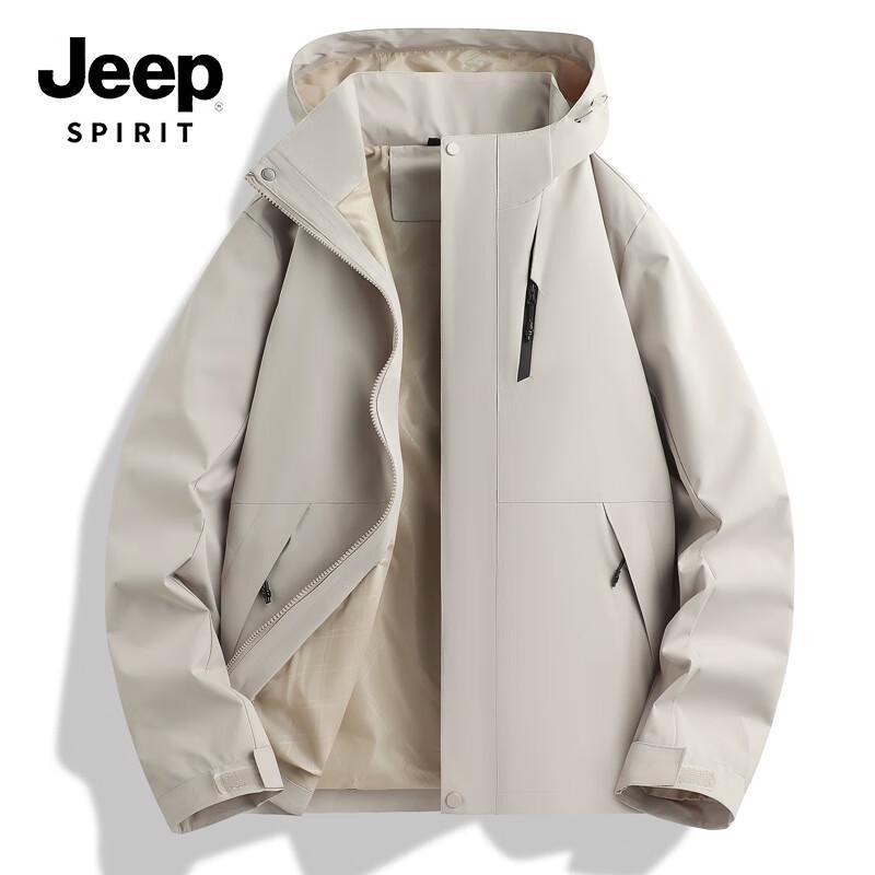 JEEP SPIRIT Men's FKS689 3-Proof Autumn Jacket