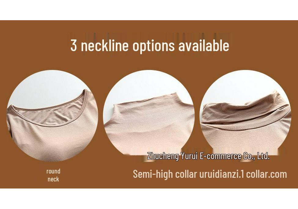Women's Modal Padded High Neck Long Sleeve T-Shirt with Integrated No Underwire Bra Cup Pajama Base Layer