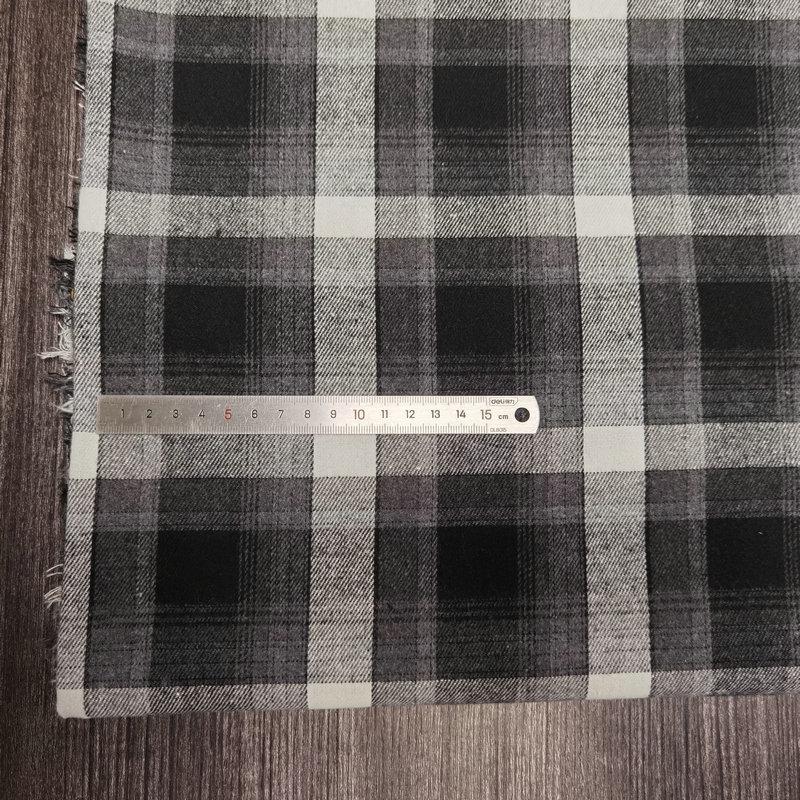 Children's Twill Plaid Flannel Shirt Fabric - Yarn Dyed, Brushed Cotton