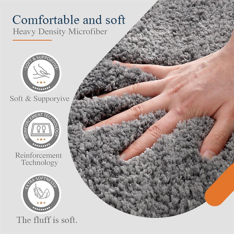 Thickened Bedroom Bedside Carpet Solid Color Flocking Bathroom Absorbent Floor Mat Bay Window Mat Children'S Climbing Mat Plush Foot Mat