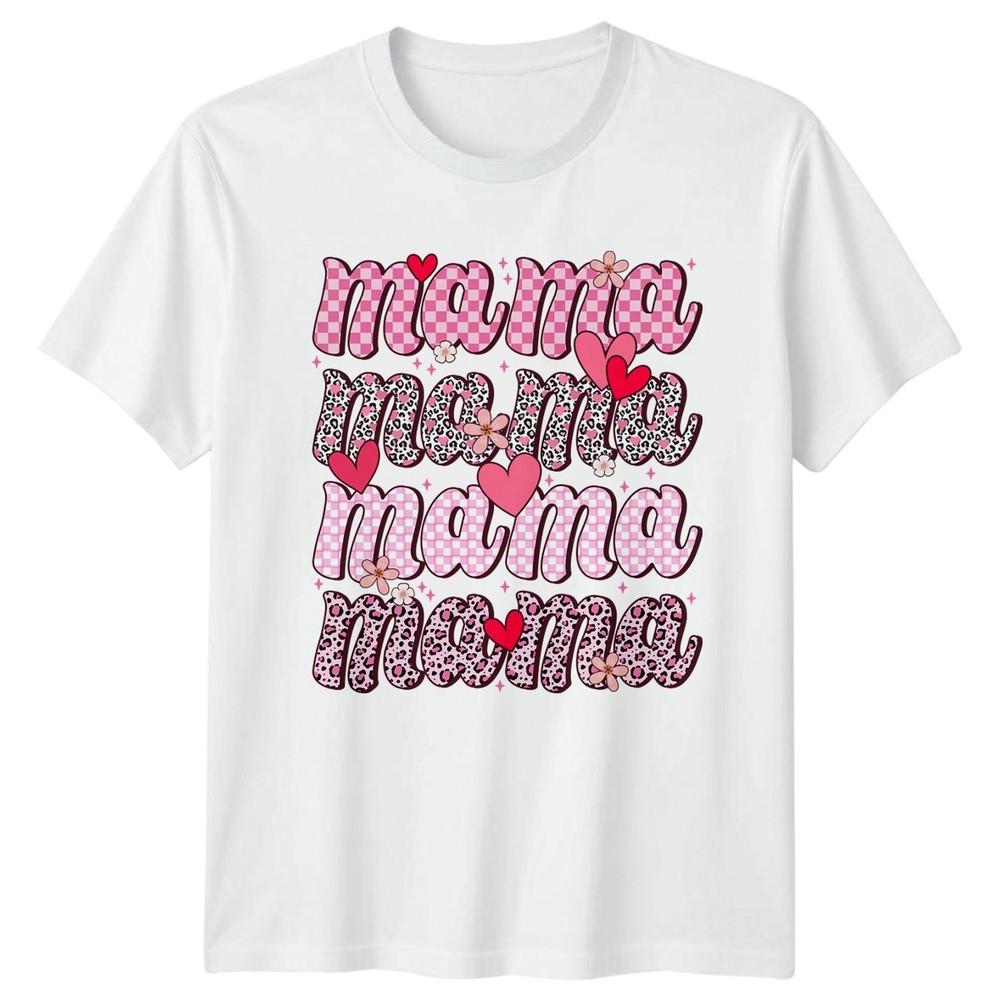 Mama Repeat Pattern Groovy Unisexs TShirt Groovy Mom Mothers Day Gift For Her S