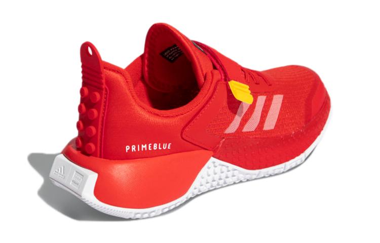 adidas Klassische Sport LEGO Kollaboration Rutschfest Niedrig geschnitten Laufschuhe für Kinder Rot Kinder H01504