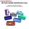 26 Holes Autoclavable Plastic Dental Bur Holder For High/Low Speed Burs Endo Files Hand Rack Drill Stand Block Disinfection Box