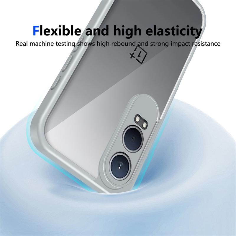 OnePlus Nord CE4 Lite CPH2619 Case Shockproof Silicone TPU Bumper with Clear Back Hard Cover Phone Case for Oneplus Nord CE4Lite