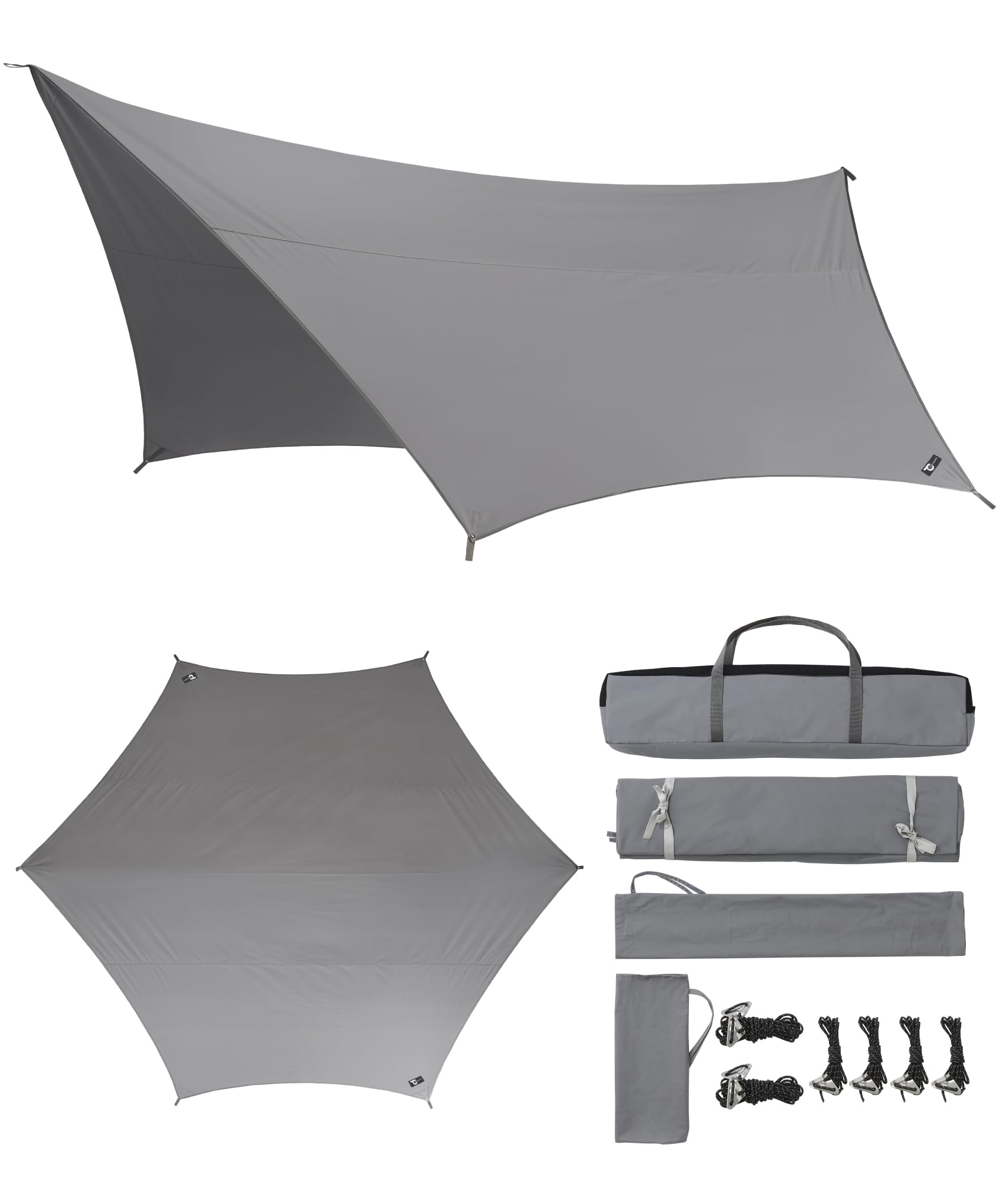 

TOKYO CRAFTS Macaon TC TC 4м x UV 4 Тент-навес от солнца, Шестиугольный, Серый, Материал, 4м, Затенение, Защита, Человек, серый