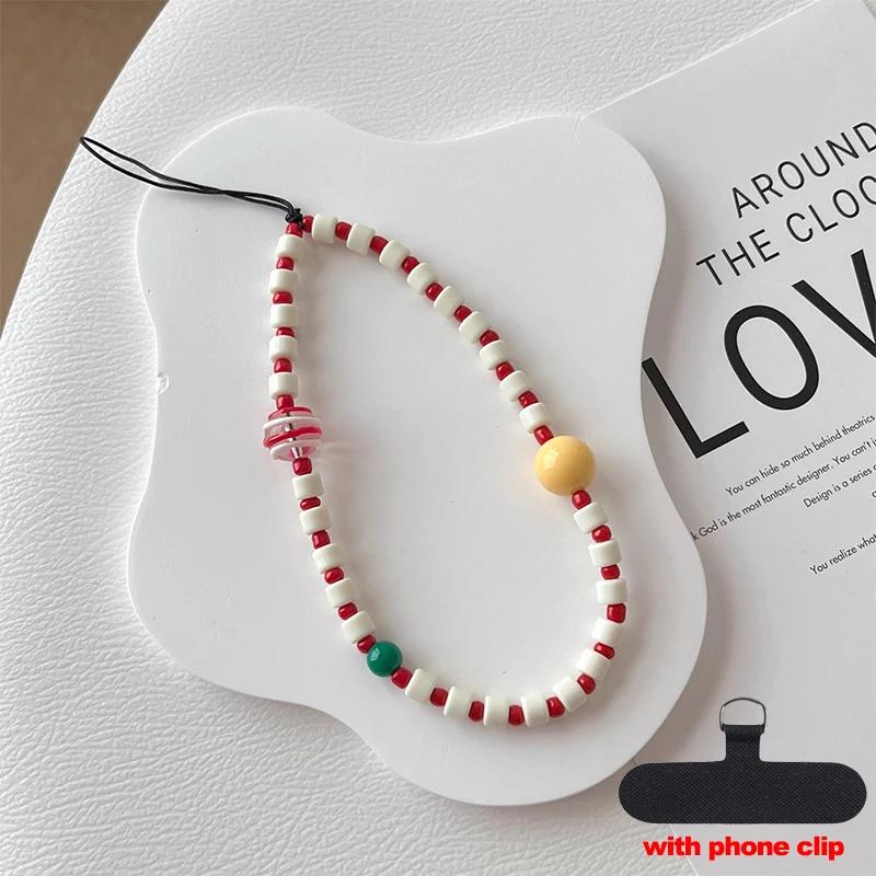 

Trendy INS Cute Phone Wrist Strap Beaded Lanyard for Phone Camera Keys Bag Anti Loss Chain Bracelet Fashion Accessory