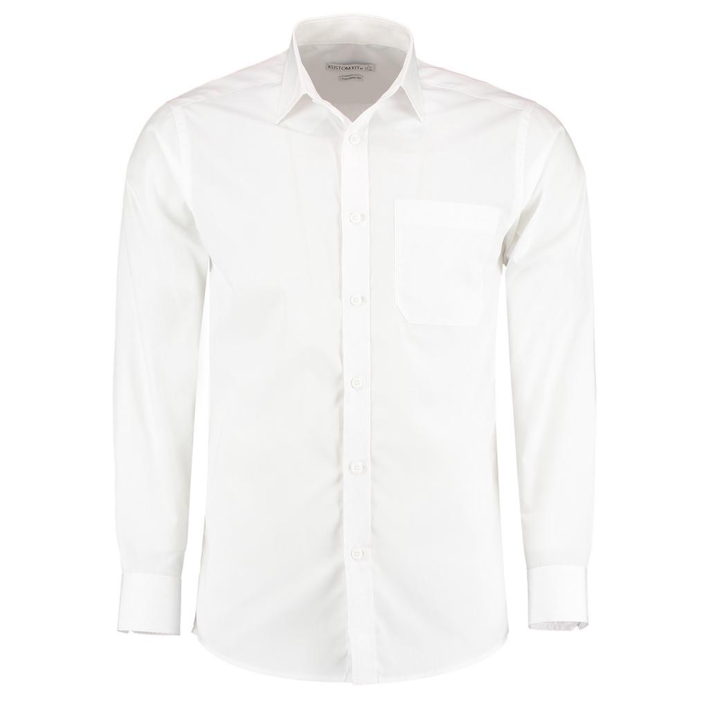 Kustom Kit Mens Long Sleeve Poplin Shirt