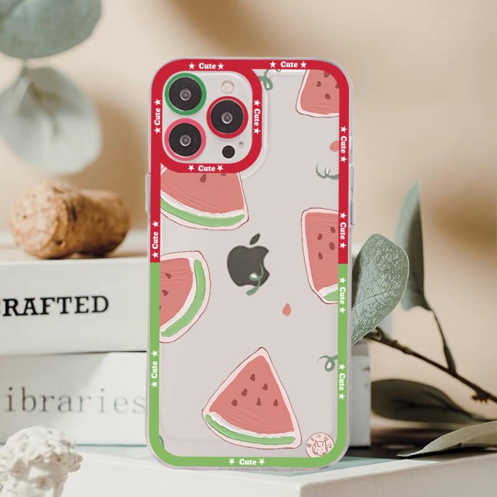 Watermelon Pattern Phone Case For Samsung S 20 21 22 23 Lite Plus Ultra Clear Mobile Cover Funda