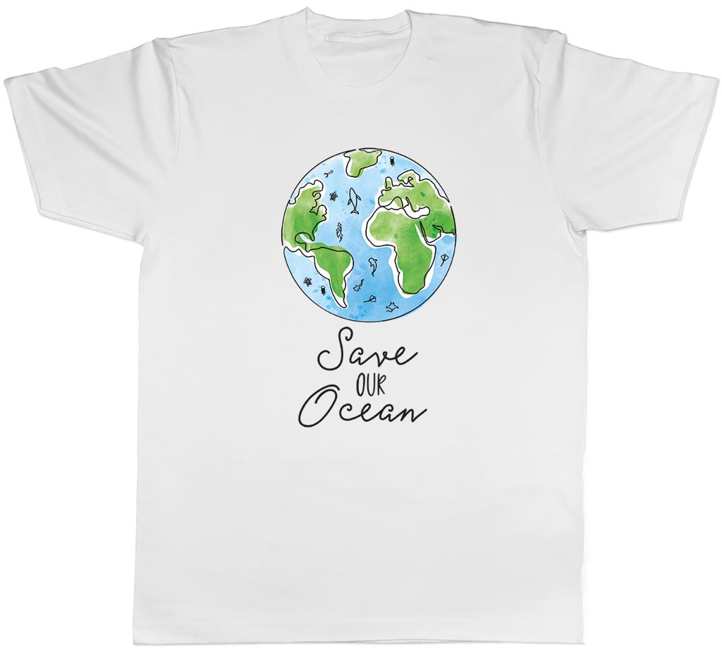 Save Our Ocean Globe World Sea Life Protection Unisexs TShirt Tee Gift Top