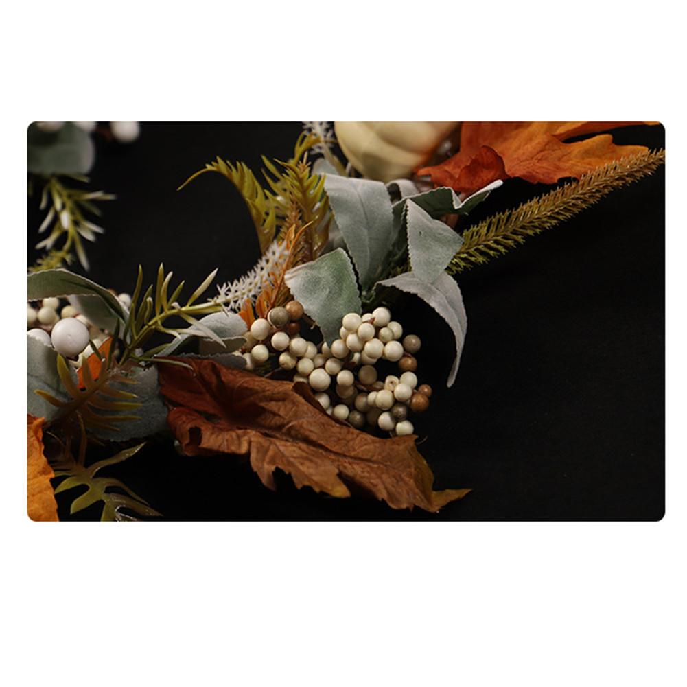 Fall Garland, 6FT Autumn Garland, Pumpkin Berries Maple Leaves Handmade Garland For Home Indoor Outdoor Halloween Thanksgiving Decoration