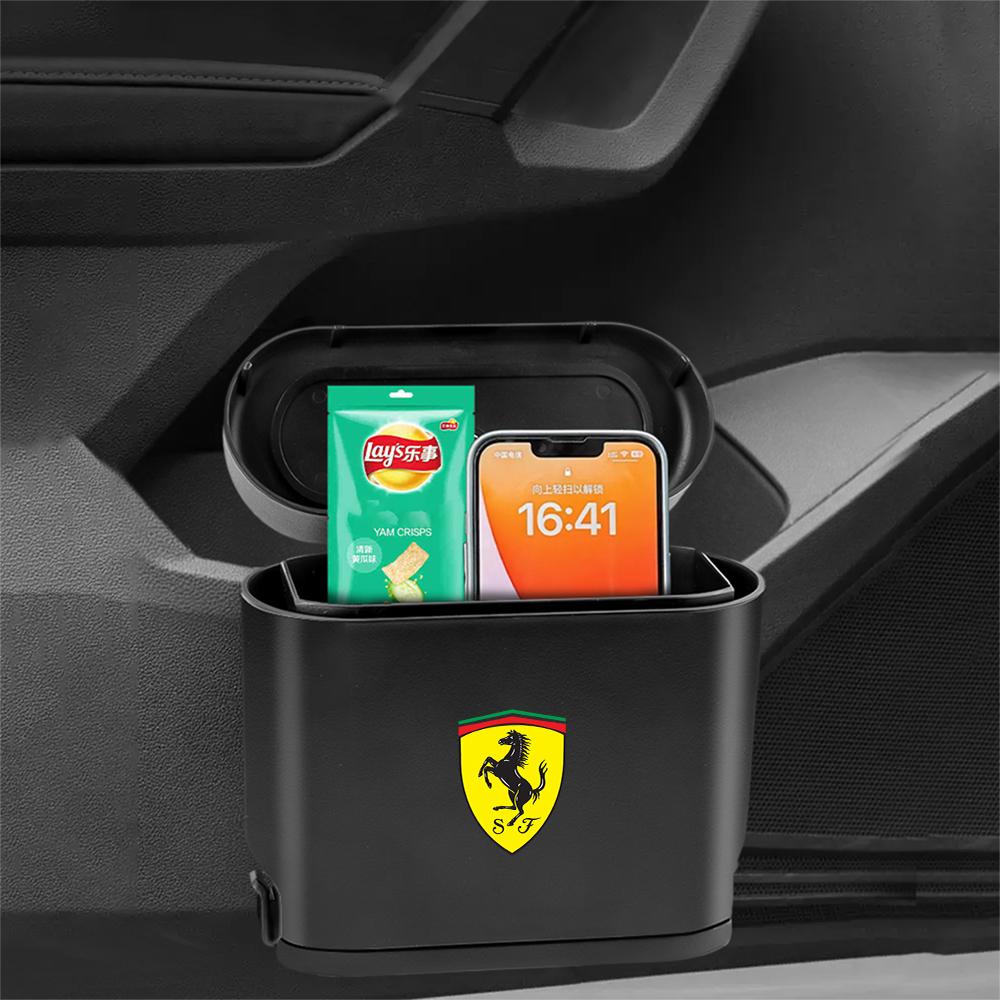 1Pcs Car Trash Can Side Door Hanging Trash Bin Storage Box Car Valve For Ferrari 308 GT4 328 GTB GTS F355 360 Modena F430 488 F8 NBA1