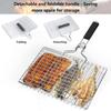 Folding Grilling Basket Outdoor Camping BBQ Stainless Steel Grill Rack Foldable Seafood Steak Vegetables Barbecue Cooking Tool