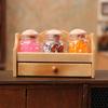 Miniature Kitchen Display Rack For Model Scene Setting with Spice Container Jar Figure for 1/12 Doll House Collector