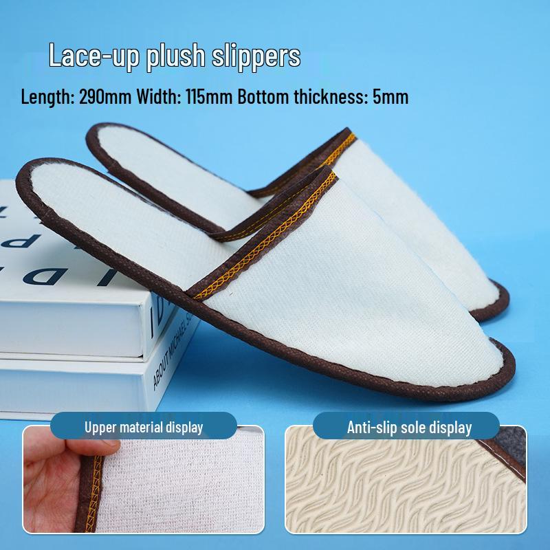 Luxuriöse rutschfeste Hausschuhe aus Korallenfleece für Hotels, B&Bs und Privatzimmer