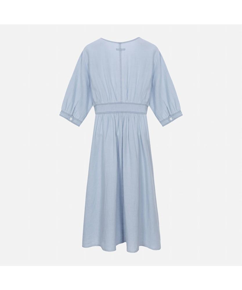 THURSDAY ISLAND V-Neck Full Open Denim Dress_T254Mop279W