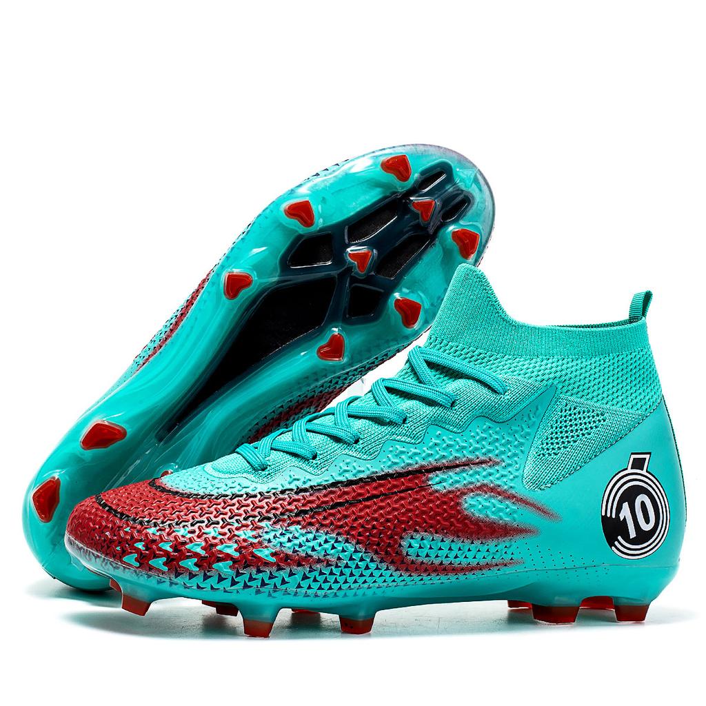 Unisex Fashion Outdoor High-Top Sport Fußballschuhe Leder Fußballschuhe für Kinder