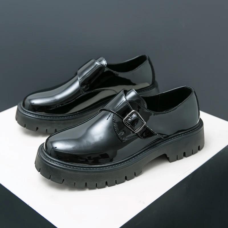 Men's Luxury Brand Leather Shoes Comfort Platform Work Casual Shoes Fashion Designer Wedding Formal Shoes Outdoor Men Dress Shoe