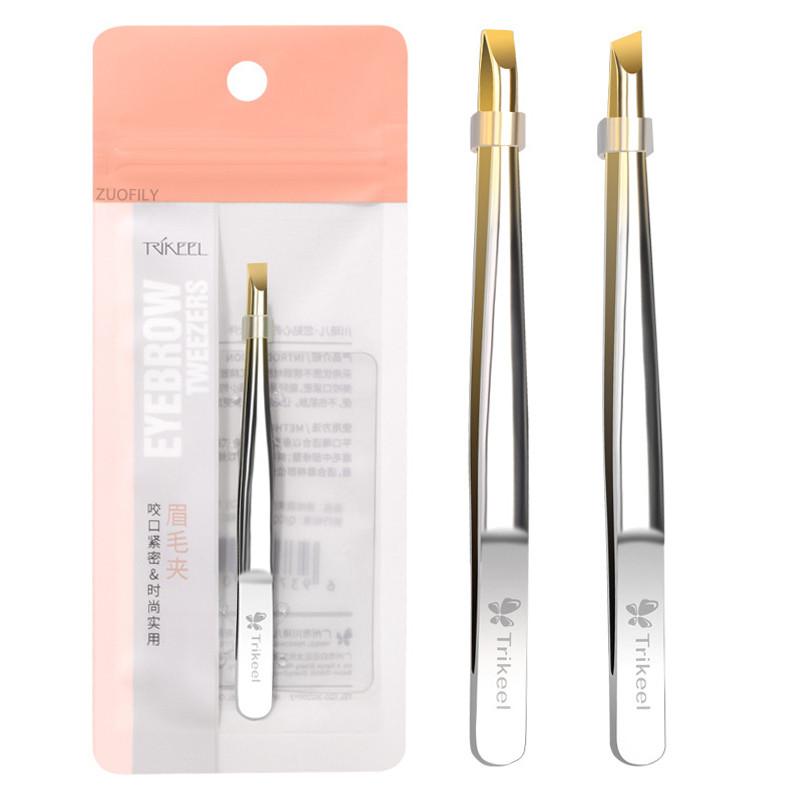 

Stainless Steel Flat/Slant Tip Multifunction Tweezer Eyebrow Tweezer Face Hair Removal Make Up Tool False Eyelashes Tweezer Tool