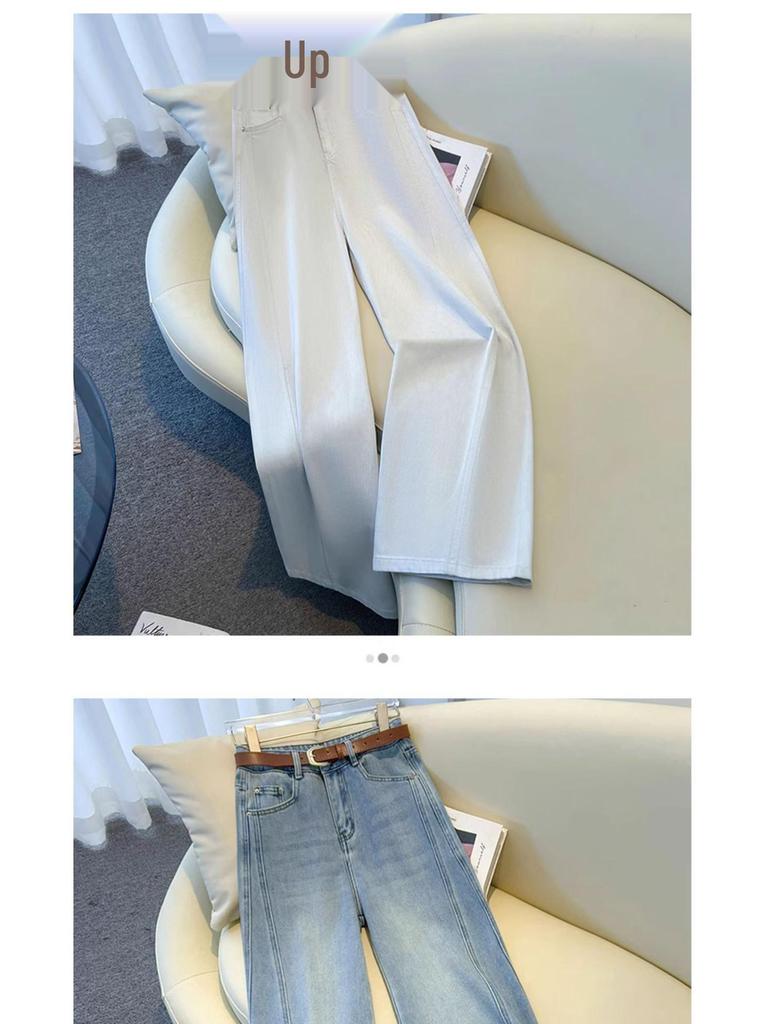 2025 Women's Straight-Leg High-Waisted Jeans: Slimming, Versatile, and Fashionable for Spring & Autumn