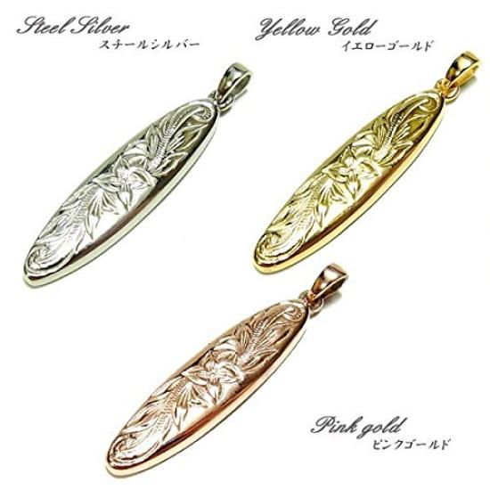 [Jurais] Hawaiian Jewelry Surfboard Necklace for Women and Men - Birthday Gift, Anniversary Gift, Yellow Gold