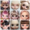 Blyth Doll Face Plate for diy blyth makeuo Including Back Plate and Screws White Black tan Skin Doll Makeup practice face shell