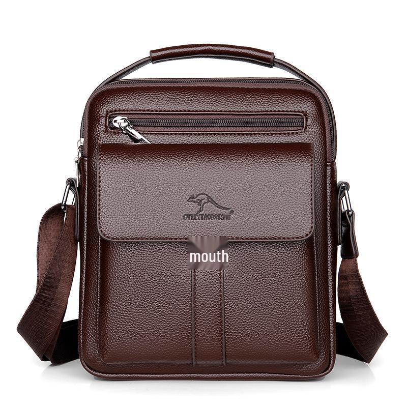 Men's Multi-Functional Crossbody Handbag - Double-Layer, Large Capacity, Fashionable Design