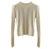 Slim-fit crew neck bottoming shirt for women's spring and autumn new sweater with long-sleeved women's solid-color knitted sweater top for women