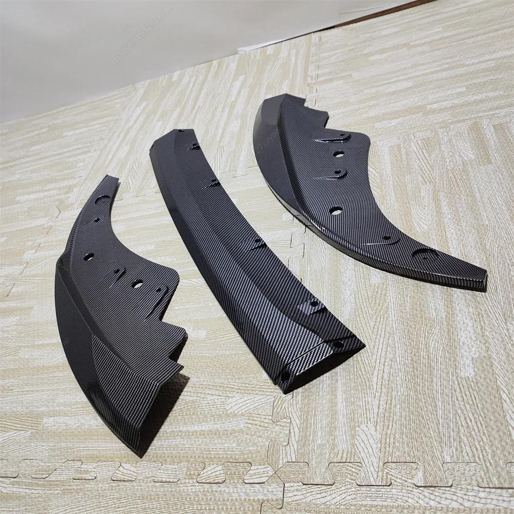 Car Front Bumper Lip Spoiler Canard Splitter Diffuser For BMW 4 Series G22 G23 M-Sport 2020-2024+ Bodykits Tuning Gloss Black