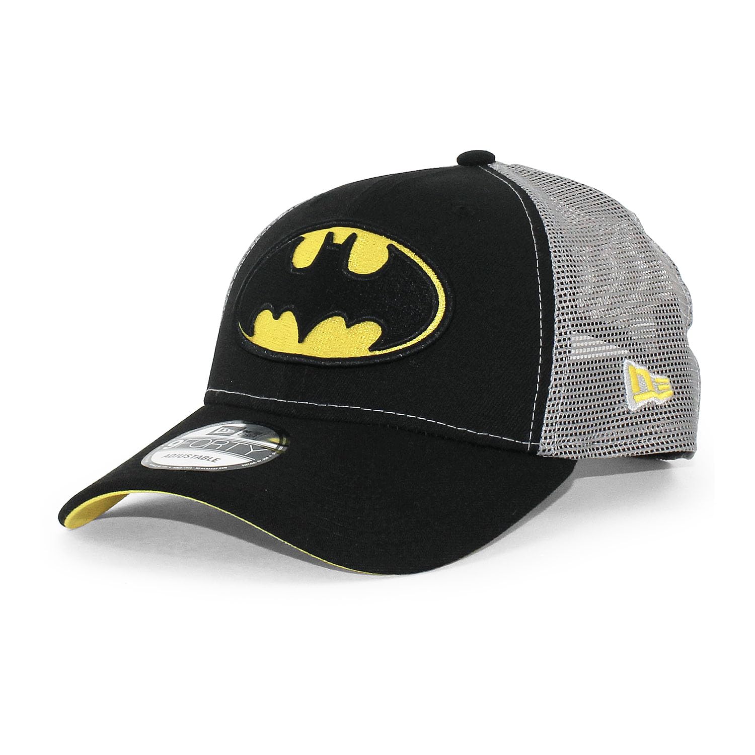 

[New Era] Кепка-сетка 9FORTY DC Comics Batman TRUCKER MESH CAP BLACK DC COMICS BATMAN Кепка тракера 920 Шляпа Американские комиксы [Б/у]