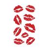 High-Quality Red Lips and Heart Temporary Tattoo Stickers for Valentine's Day or Qixi Confession