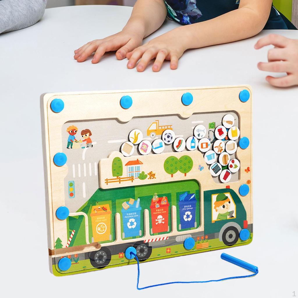 Třídění odpadu Aktivní tabule Hračka Dětské učení na cesty