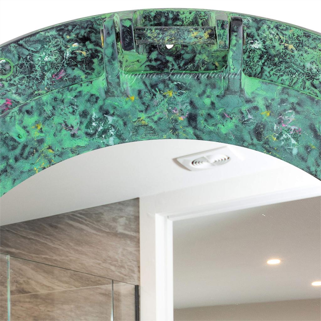Aluminum Porthole Mirror 17inch W/Antique Green Finish - Nautical Decor V1D-WPR-9U5