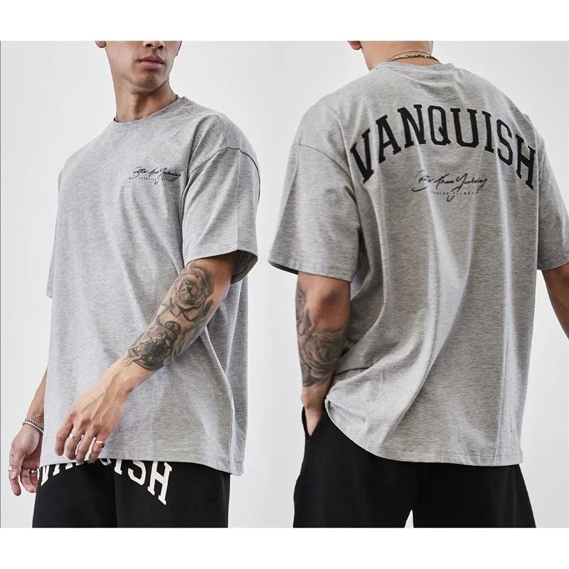 Pánské Vintage Nadměrné Pruhované Tričko Prodyšné Fitness Letní Nové Sportovní Co Neformální Pohodlné Celoroční Tričko