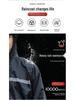 Men's Black Reflective Full-Body Raincoat and Pants Set for Motorcycle Riding