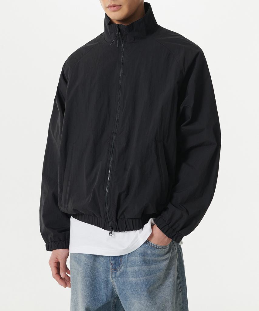 Musinsa Standard Oversized High-Neck Windbreaker Jacket [Black]