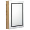 VidaXL LED Mirrored Bathroom Cabinet Oak 50x13x70 Cm 326492