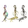 Keychain Pendant Dinosaur T-Rex Skeleton Metallic Luster Bag Charm Alloy Triple Reinforced Lobster Clasp Key Ring