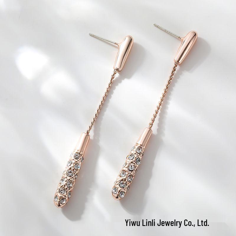 925 Silver Needle Non-Piercing Ear Clips for Women – Long Dangle, Painless, Simple Mori and Cold Style Stud Earrings