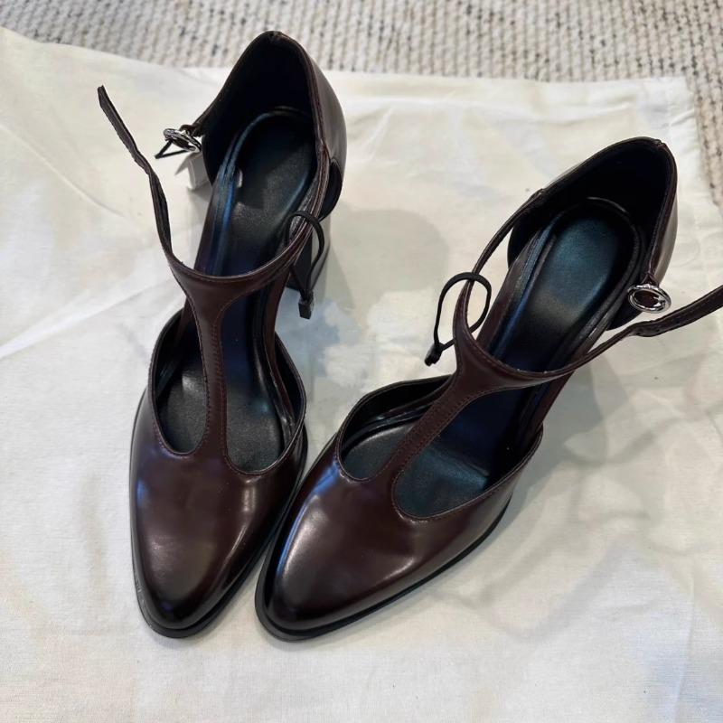 Fashion Ladies Shoes 2025 New Buckle Strap Women's High Heels Fashion Shallow Office and Career Hot Sale Best Seller Closed Toe Sandals